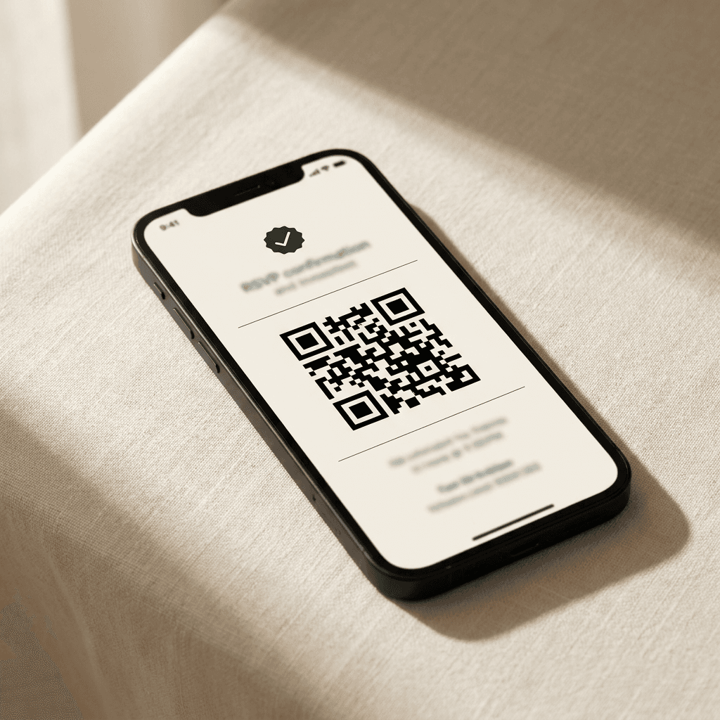 RSVP応答後の入場QRコード画面
